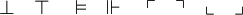 \bot \quad \top \quad \vDash \quad \Vdash \quad \ulcorner \quad \urcorner \quad \llcorner \quad \lrcorner